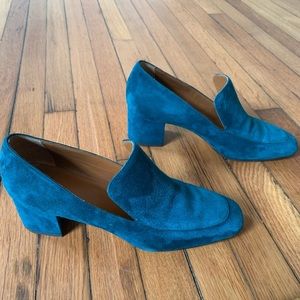 Aquaitalia Teal Suede Loafers